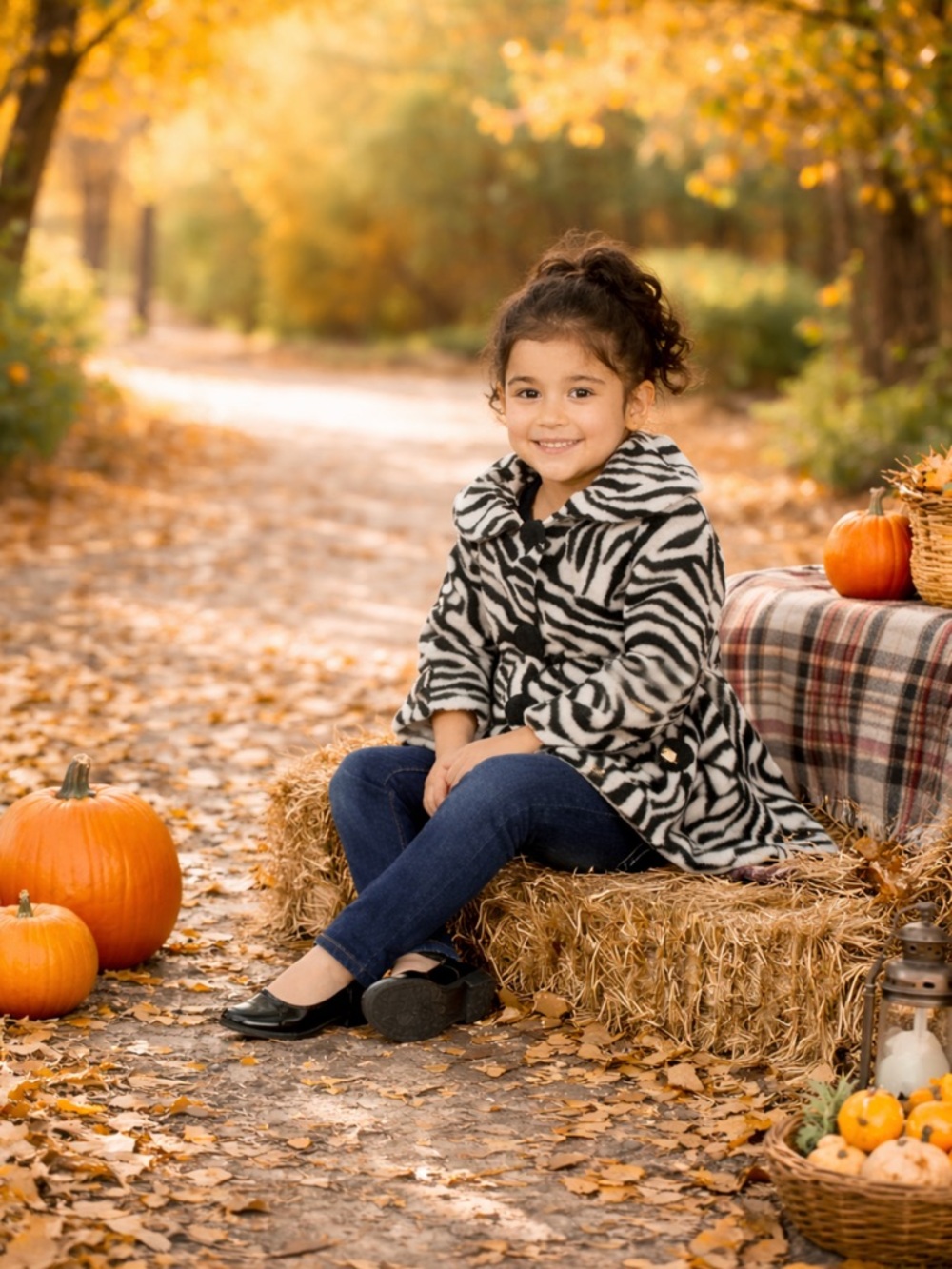 Unlisted Black and White Zebra Faux Fur Kids Coat